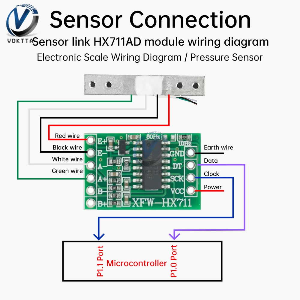 Célula de carga 1kg 2kg 3kg 5kg 10kg Sensor de peso de aleación de aluminio HX711 Módulo de sensor de presión de pesaje para báscula electrónica