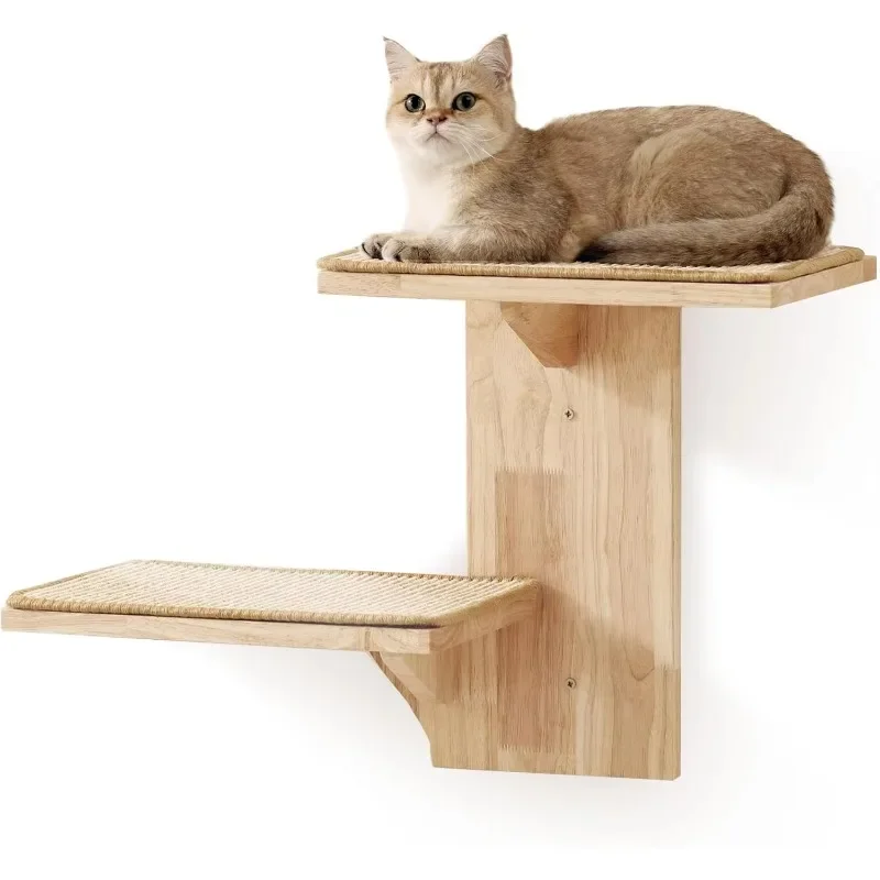 Cat ledger furniture Tree-shaped wall-mounted cat floating frame with sisal pad Cat perch Suitable for climbing games Nap