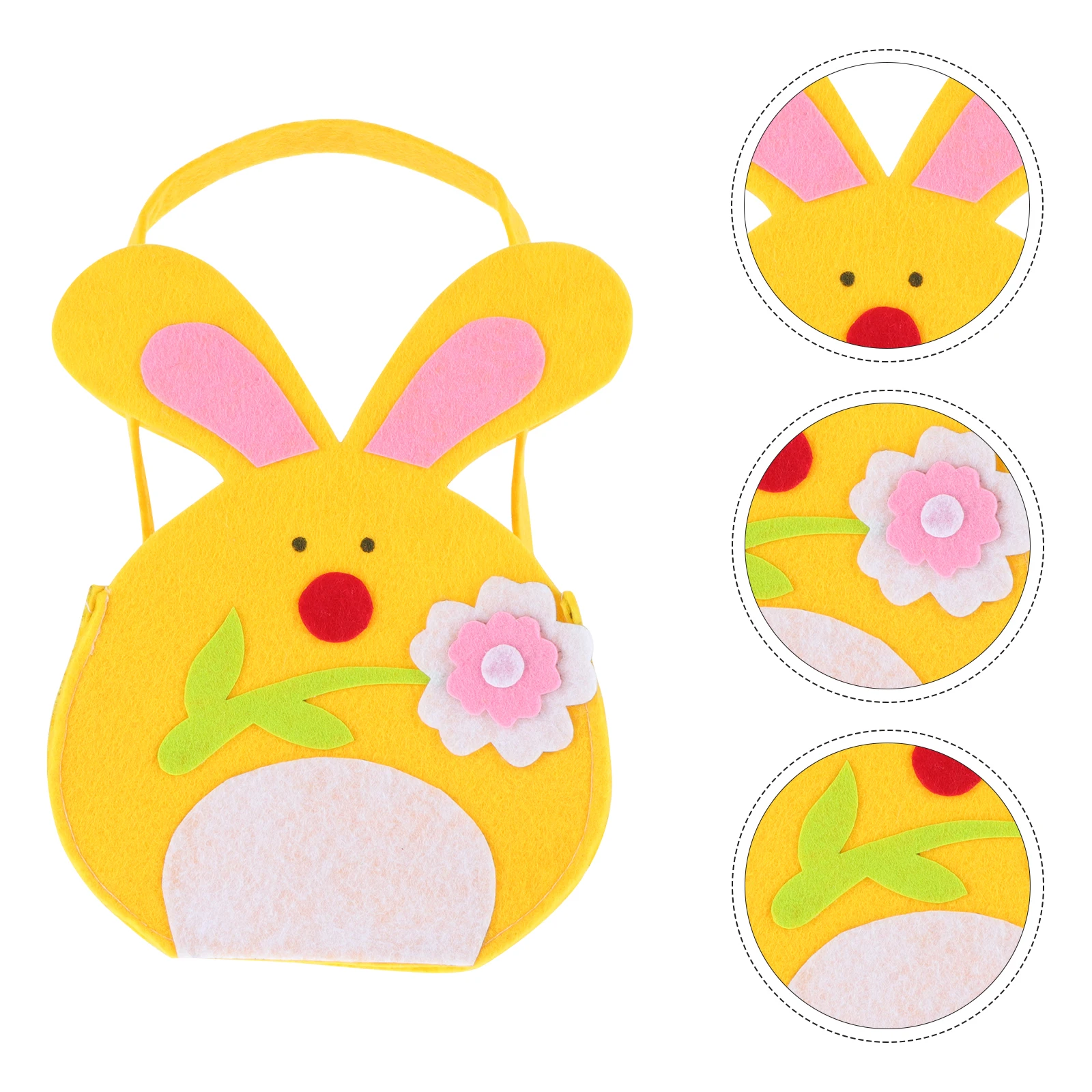 

Rabbit Gift Bag Kid Gifts Present Bags Biscuit Cute Yellow Cloth Portable Candy Child