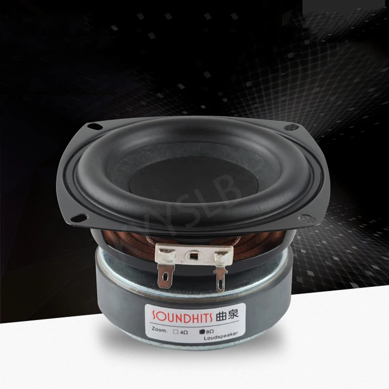 

KYYSLB 40~80W 4 Inch Speaker Driver Unit Woofer Subwoofer Bass Hifi Woven Basin Powerful Sound Audio Amplifier LoudSpeaker