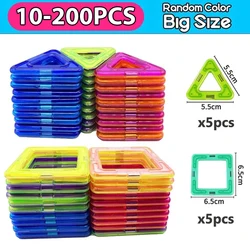 10-200pcs Big Size Magnetic Designer Construction Set Model & Building Toy Plastic Magnetic Blocks Educational Toys For Kids