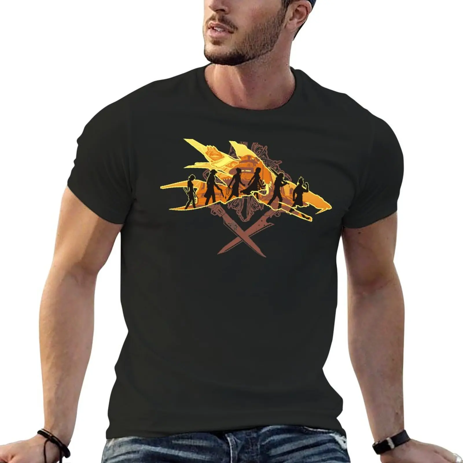 

THE TWO SWORDS T-Shirt Luxury man customs design your own graphic t shirt vintage cotton t shirt men