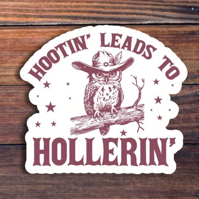 

Виниловые наклейки в стиле вестерн-ковбойская сова — забавные спутниковые цитаты в стиле кантри, прочные самоклеящиеся наклейки