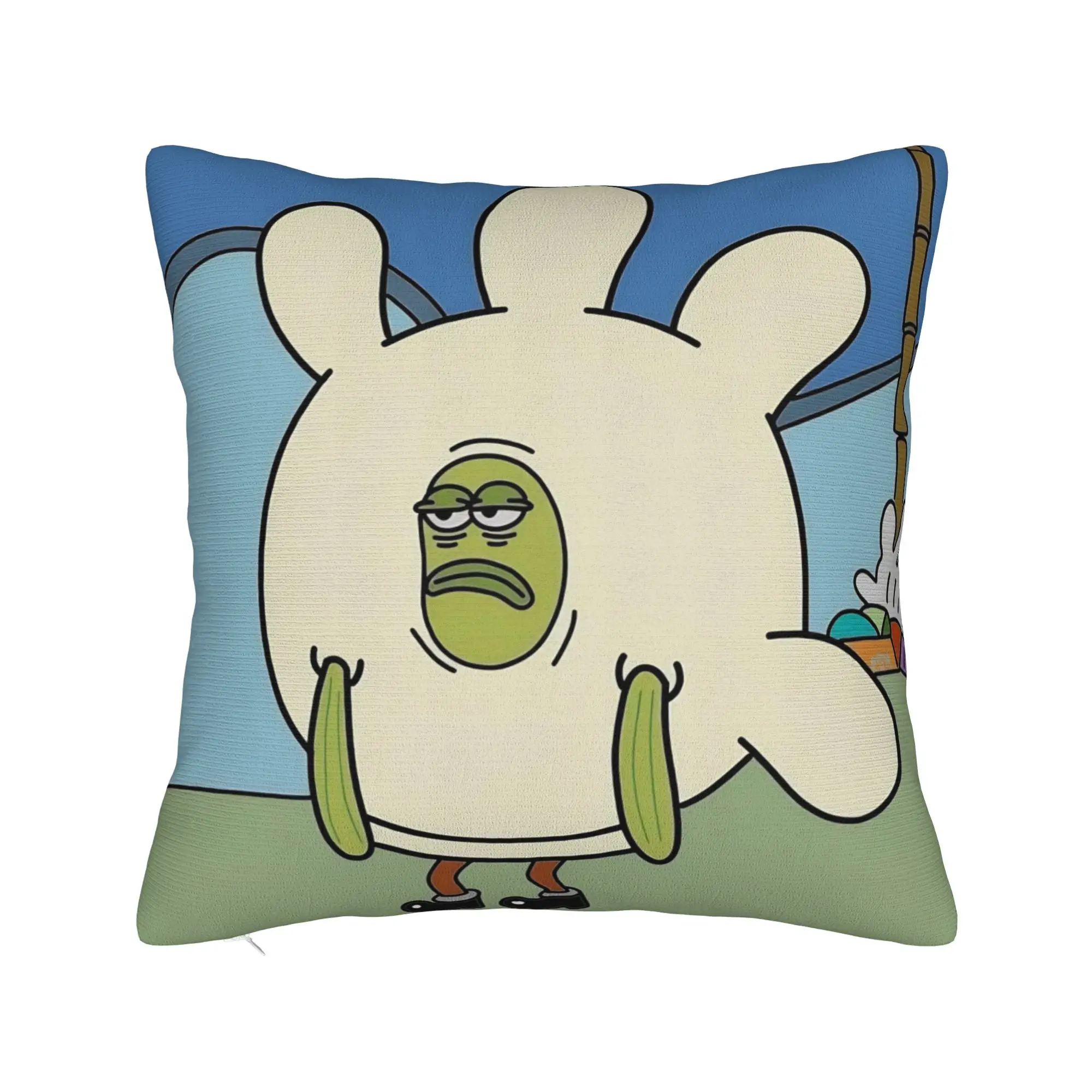 Bikinis Bottom Buddies Funny Fish Square Pillow Cases  Cushion Covers Funny Zippered Decorative Pillowcase for Seat 45*45cm