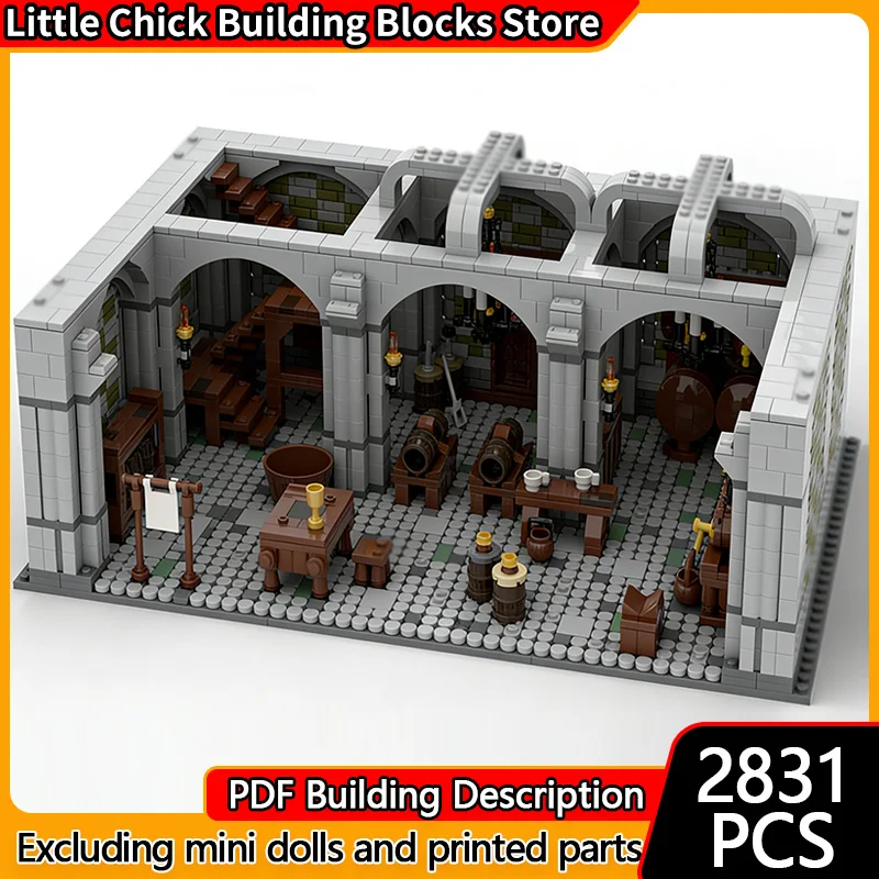 

Модель City Street View MOC, строительные кирпичи, средневековый винный погреб, модульная технология, детские праздничные подарки, сборные игрушки, костюм