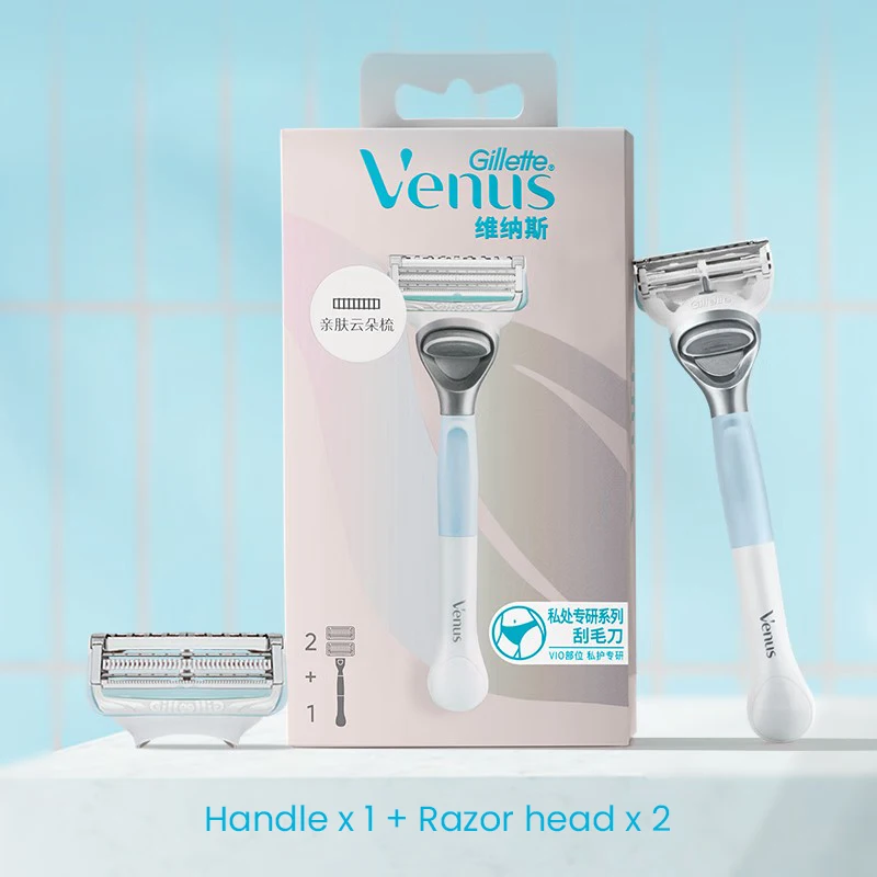 Gillette Venus Private Research Series Rasiermesser mit Vorder- und Rückseiten-Doppelschmierstreifen und 2-Schicht-Klinge