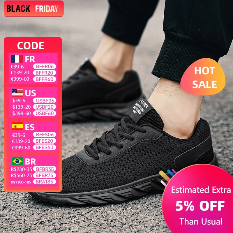 New men's casual shoes Breathable mesh cloth men's shoes large size fashion sports shoes Light running shoes