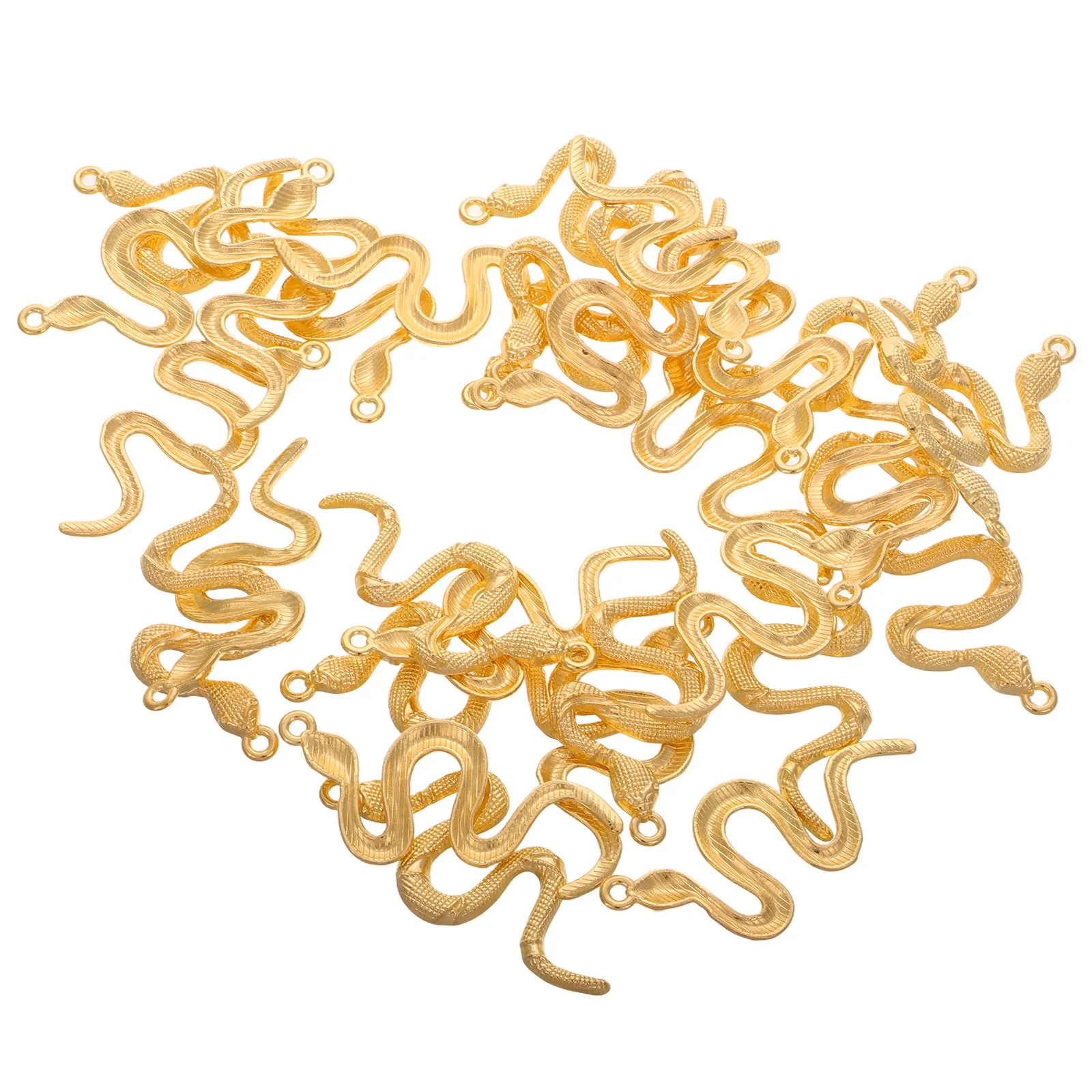 

30 Pcs Snake Jewelry Pendant Charms for Accessory Earring Bracelet Making Earrings
