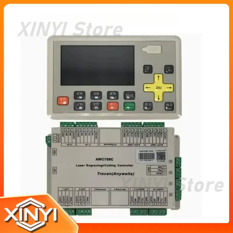 for Original Laser Machine Controller AWC708C Control Panel AWC708C Lite LCD Display