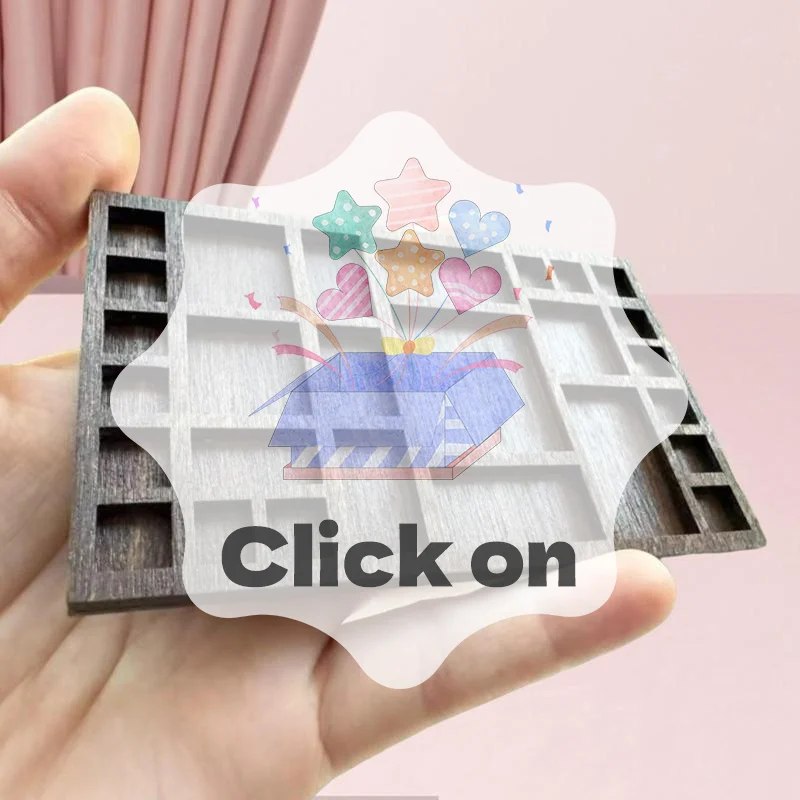 رف حلية مصغر حامل مجوهرات صغير مقصورات عرض المجوهرات حامل حلي خشبية جميلة #1