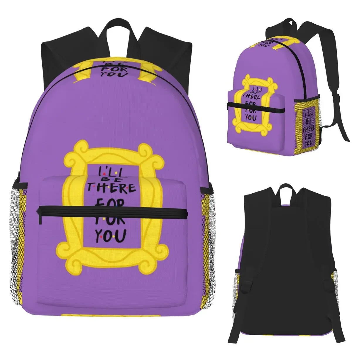 Friends TV Student Backpack School Bag Hiking Travel Daypack for Boys Girls Fashion Bookbag Shoulder Bags