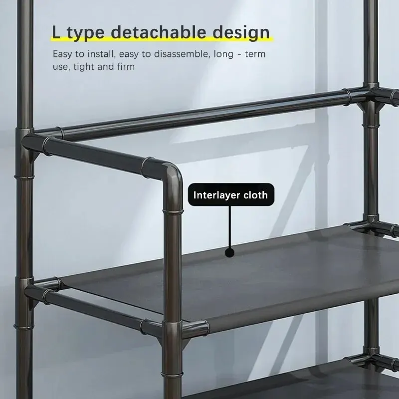 1Pc Shoe Rack Floor Shoe and Hat Rack Load-bearing Living Room Organizer Clothes Hat Coats Shoes Combination Storage Shelf image 4