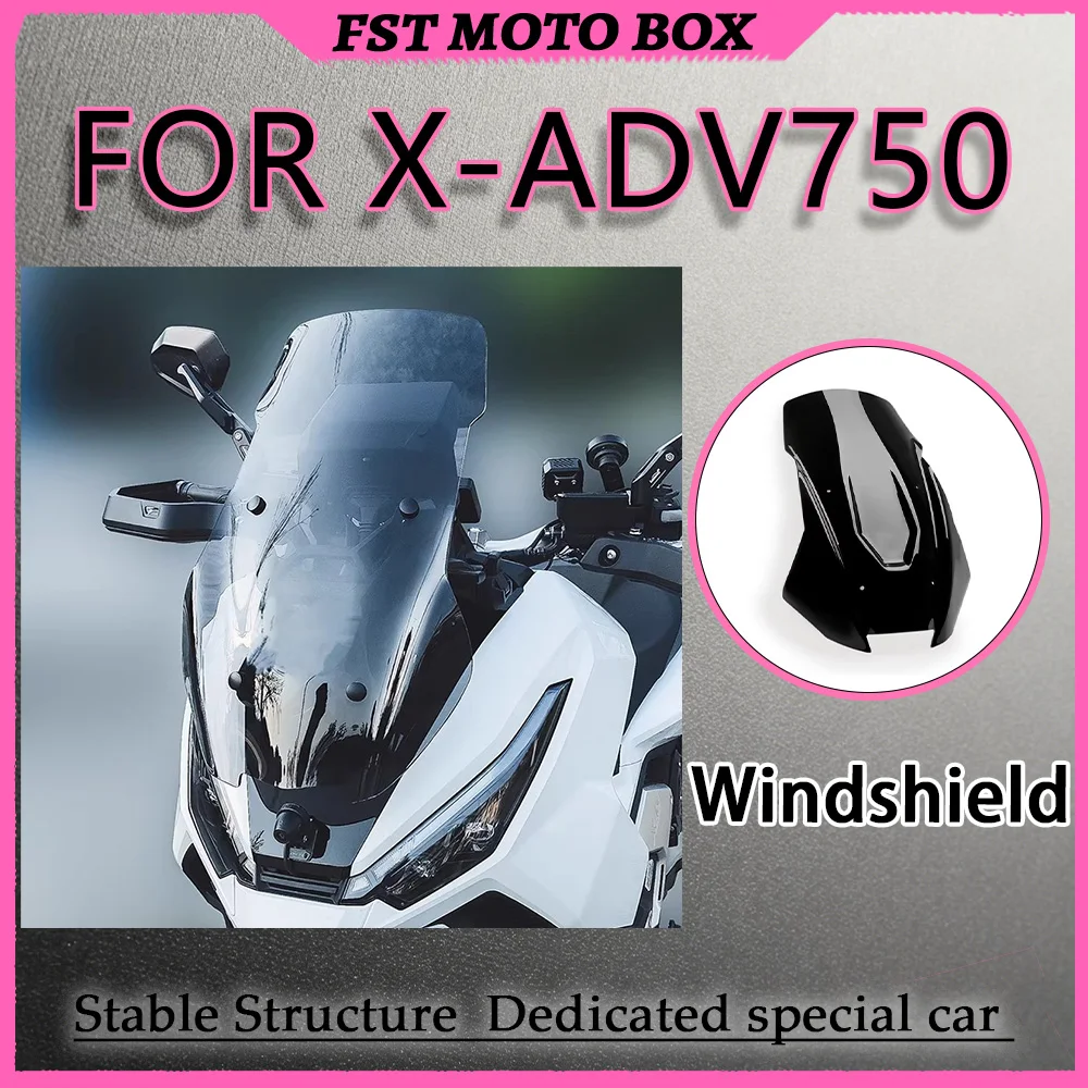 FOR X-ADV750 Heightened Rain-Proof Front Windscreen Split-TypeSpoiler Upper Edge Optimized via CFD Simulation Special Design