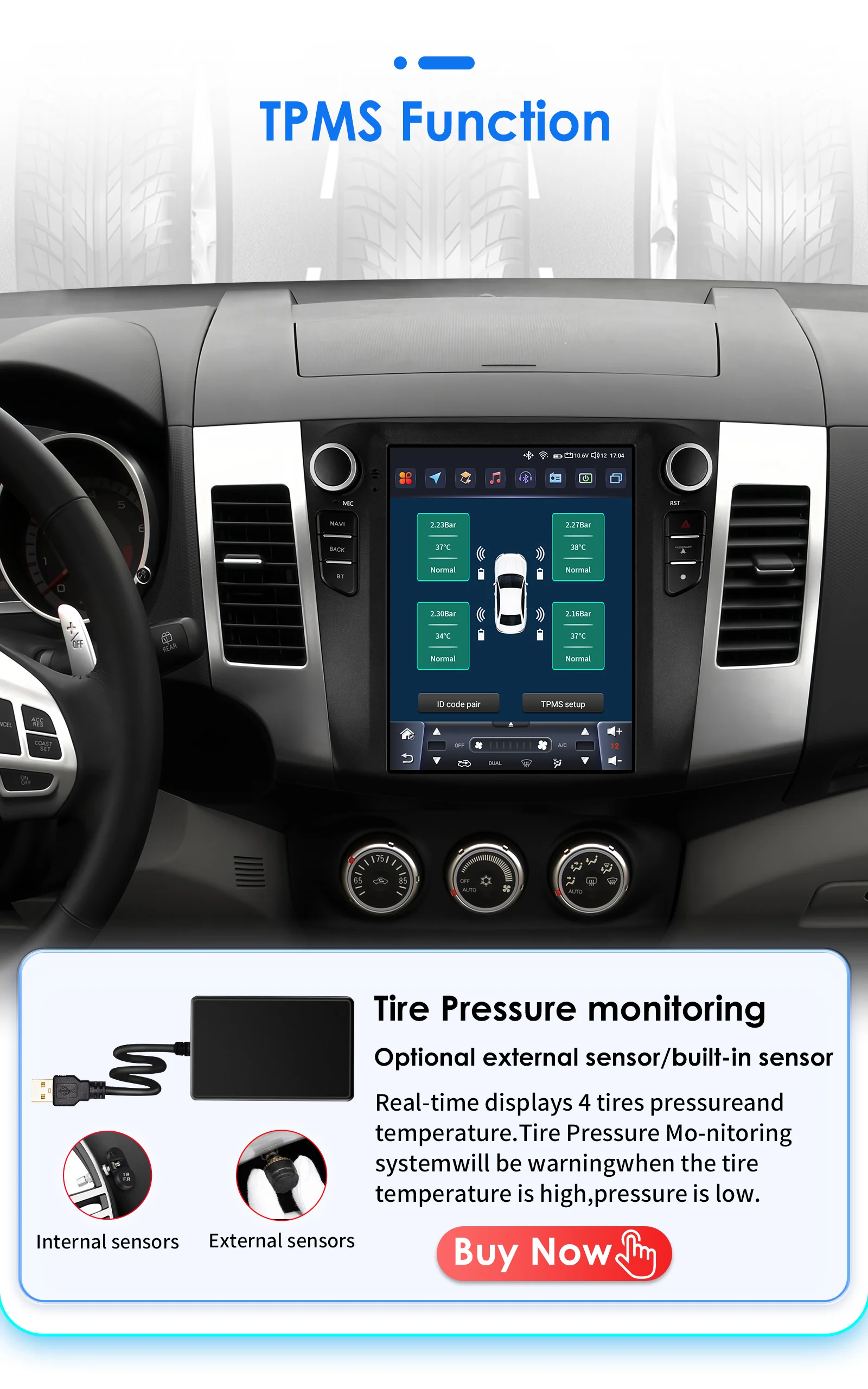Hizpo Tesla-Style Stereos für Citroen C-Crosser Peugeot 4007 Mitsubishi Outlander XL 2 2005 - 2011 Carplay Android Autoradio – Detail 31
