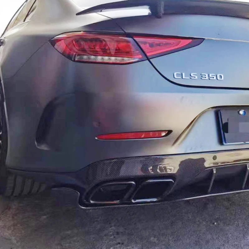 High-end Custom Body Kit For Old-to-New ConversionNew CLS63 Style W257 Upgraded CLS63 Exhaust Tip Bracket Carbon Fiber Rear Bump