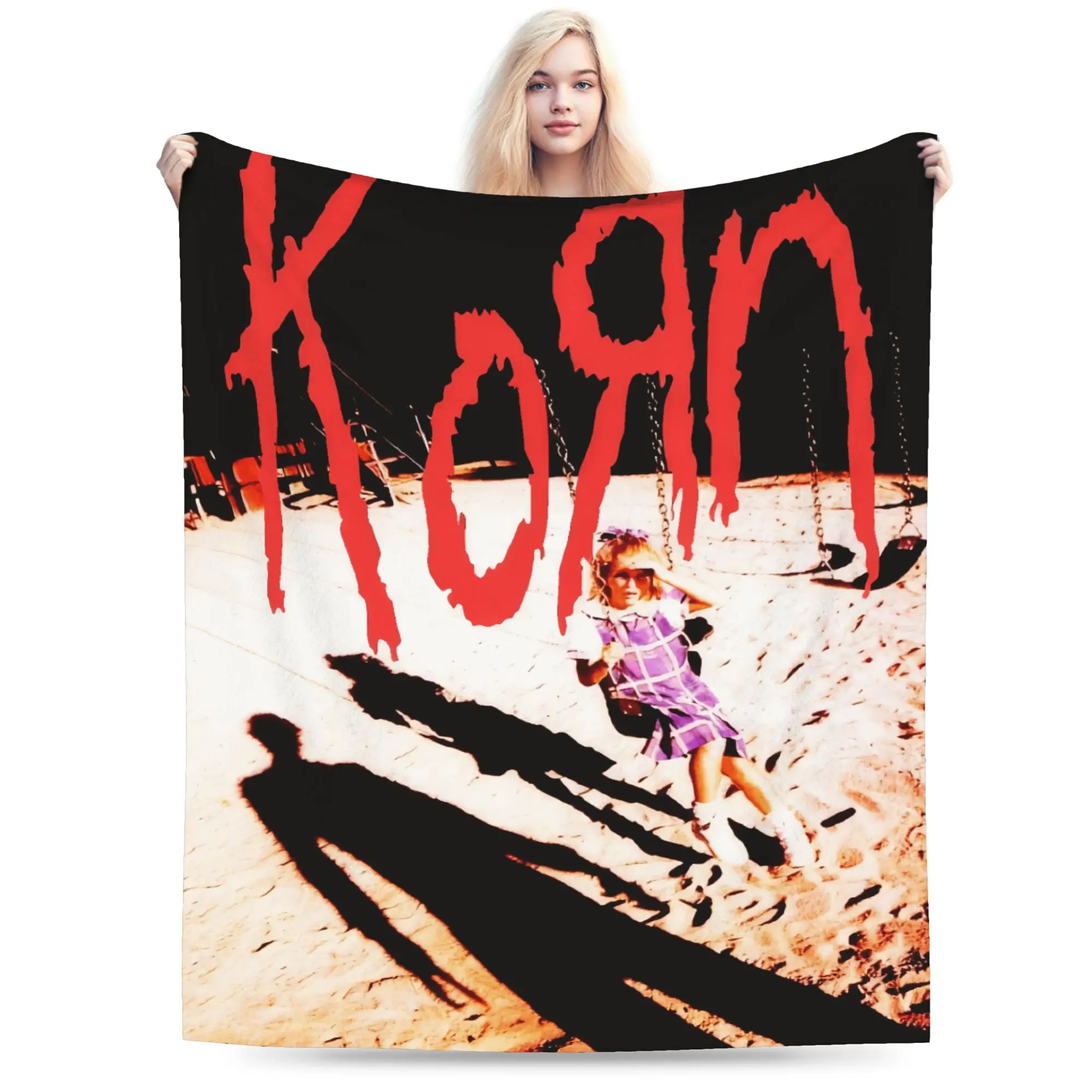 

Фланелевое одеяло Korn Music Concert Rock с принтом, подходящее для всех сезонов, подходящее для гостиной, офиса, дивана и путешествий.