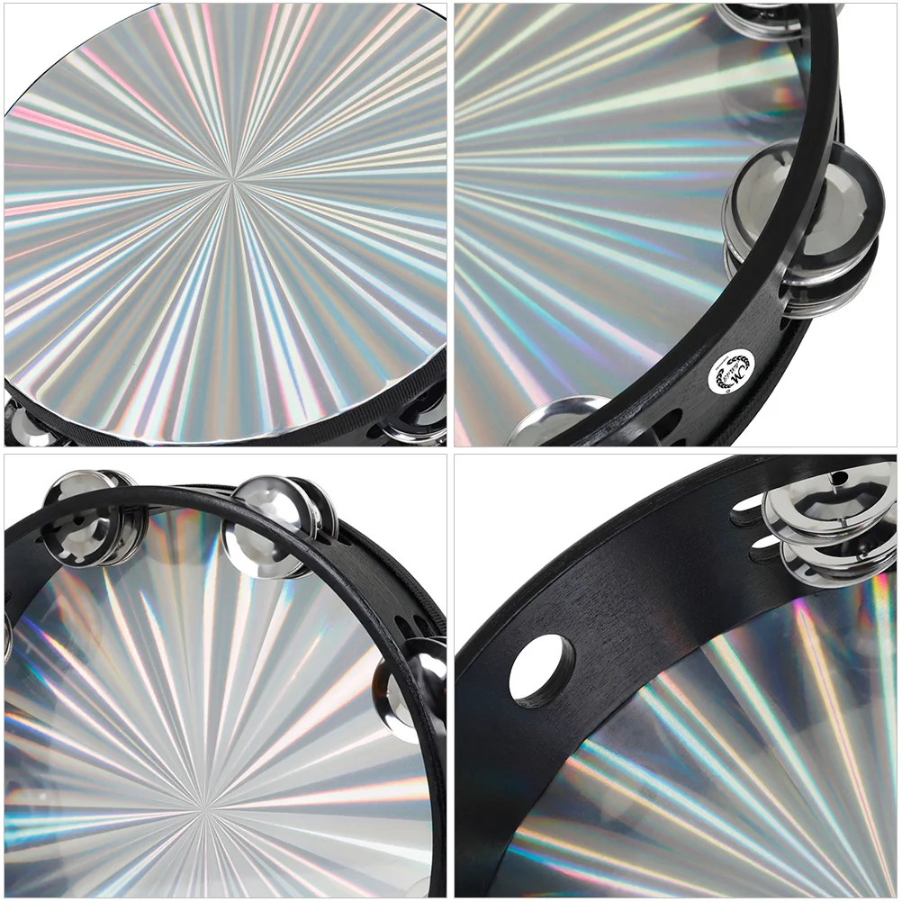 Tambor H de madera, rodajas de campana de acero inoxidable, cuerpo impreso transparente y fuerte, juguete, instrumento Musical seguro, Color deslumbrante, pulido, previene