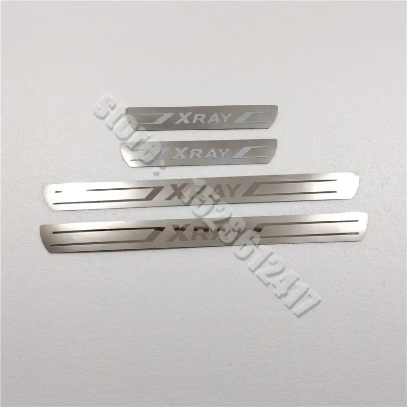 Car Styling for Car XRAY 2015-2023 Car Door Sill Trim Covers Stainless Steel Door Sills Scuff Plate 2015-2020 for LADA XRAY