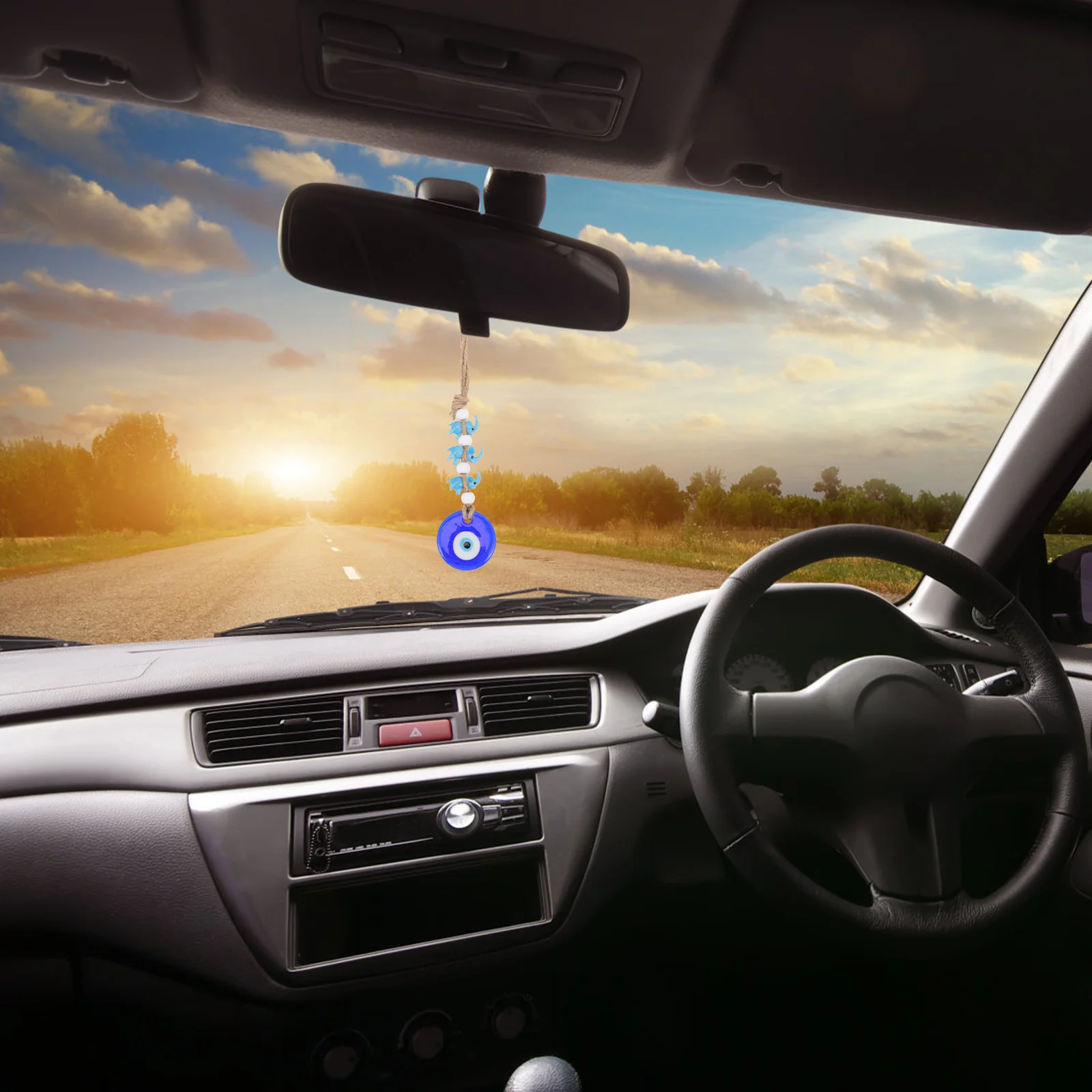 

Evil Eye Pendant Home Decor Versatile Decoration Car Hanging Accessories Glass Charms Blue