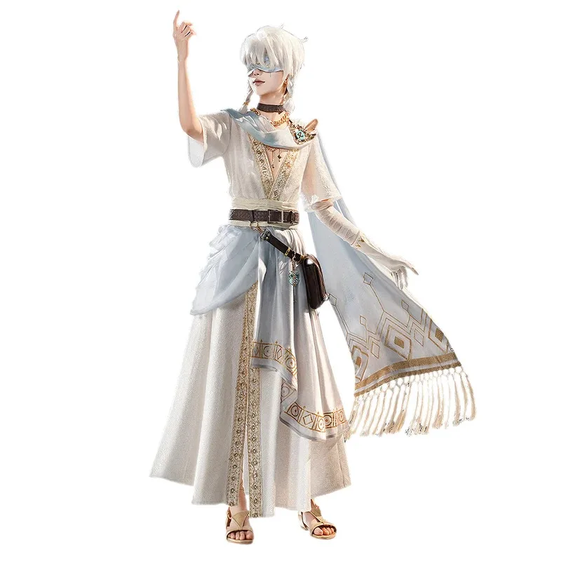 Eli Clark Cosplay Costume Game Identity V Cosplay DokiDoki-SR Eli Clark Seer White Cosplay Men Christmas Costume