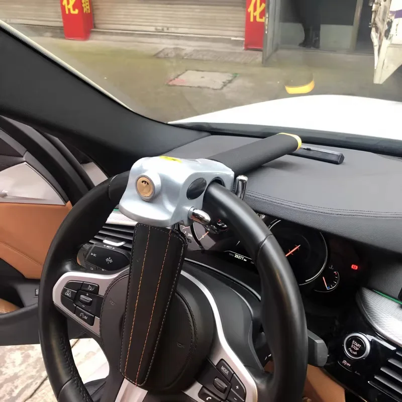 Car Steering Wheel Lock Foldable Anti-Theft Security Lock Vehicle Protection Practical Automotive Accessory Ensuring Driving Saf