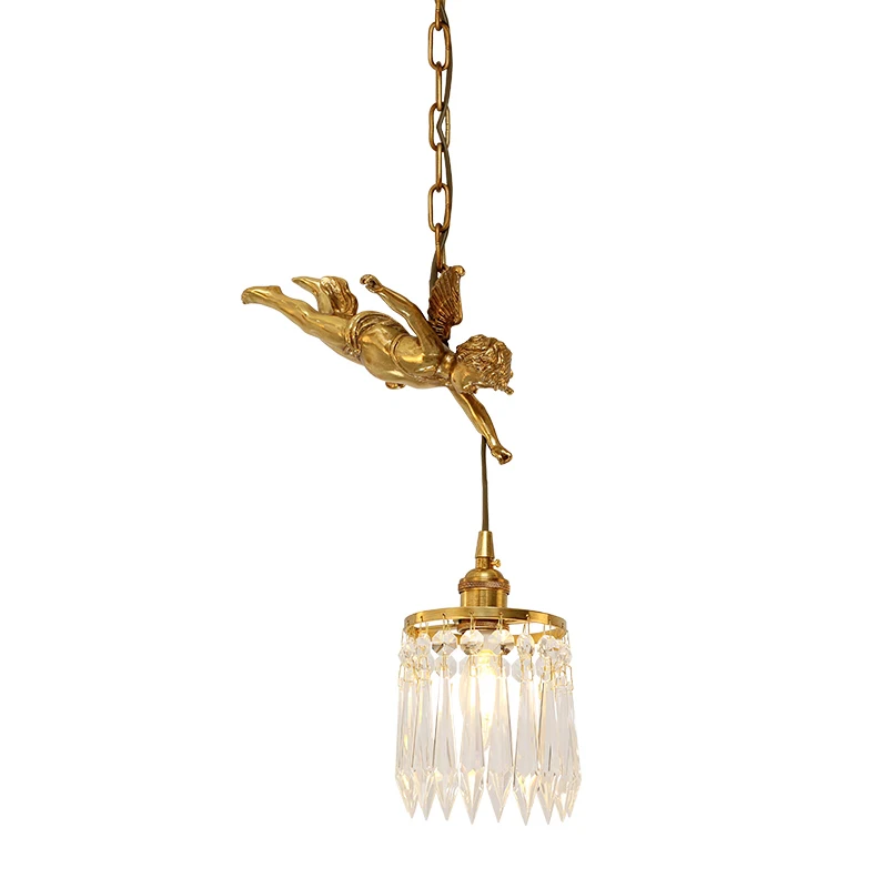 

Cupid Hanging Single Lamp Small Crystal Bedside Danish Lamp Stair Cluster Dining Room Pendant Light