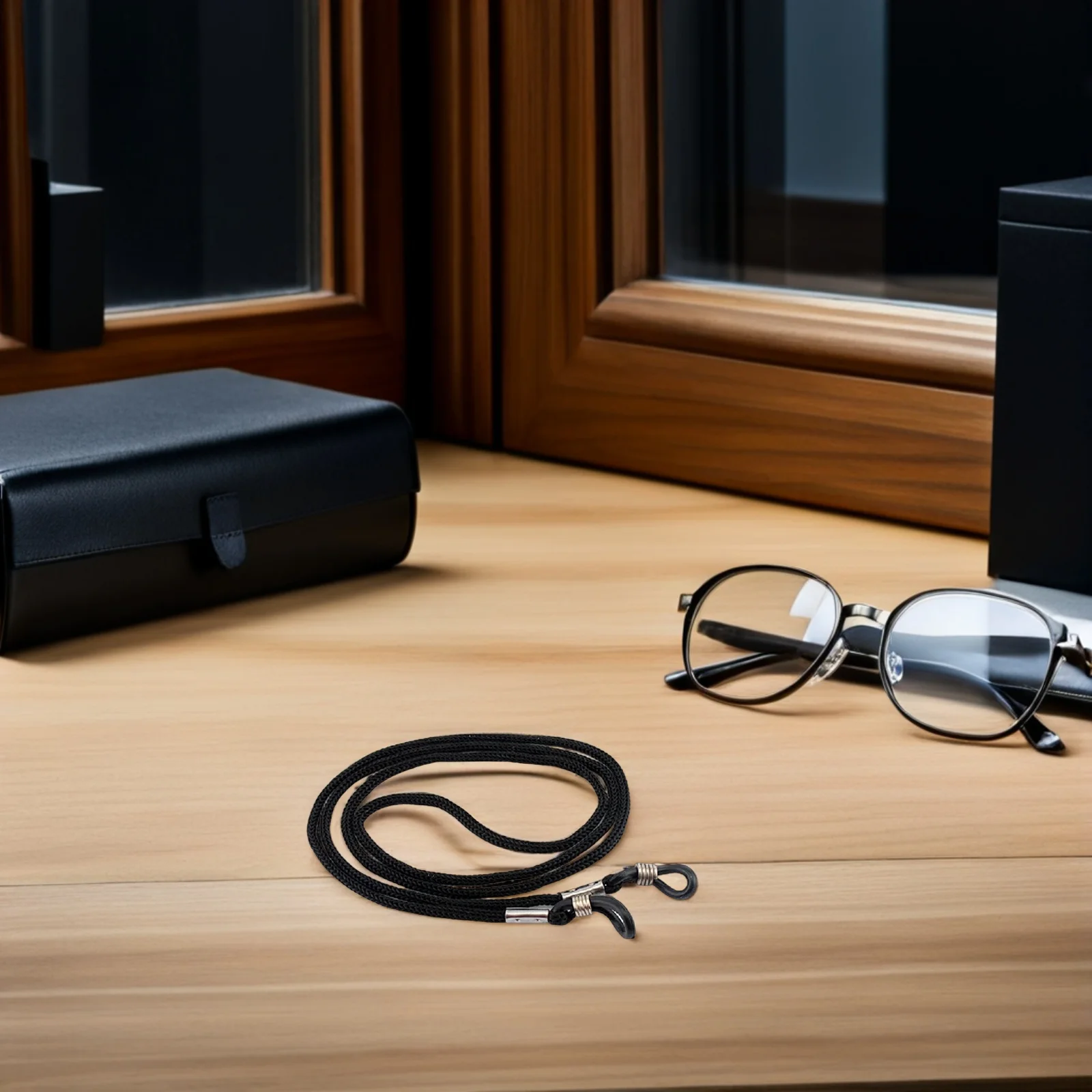 

Anti Skid Glasses Neck Cord 264 Inch Black Nylon Fit All Sizes for Reading Sun Myopia Eyewear Easy on Activity Use