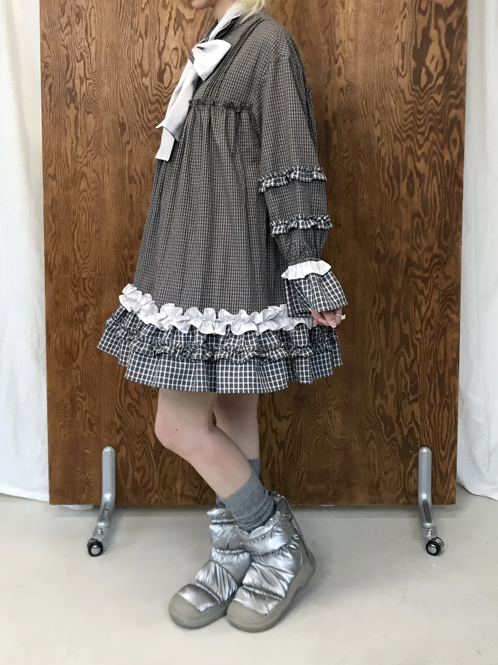 

Casual Sle A-Line Dr Floral Wave Plaid Splicing Carfreedom Holiday Dr for Young Women Breathable Polyester