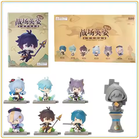 Genshin Impact Action Figures Blind Box Battlefield Heroism Lumine Kunikuzushi Xiao Yae Miko Hu Tao Zhongli Brand New Genuine