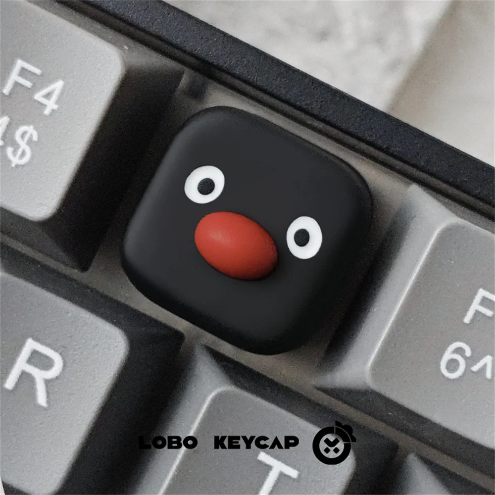 Pingu Penguin – clavier mécanique personnalisé, Design de dessin animé, capuchons de touches de remplacement, matériau en résine Esc, cadeaux périphériques personnalisés