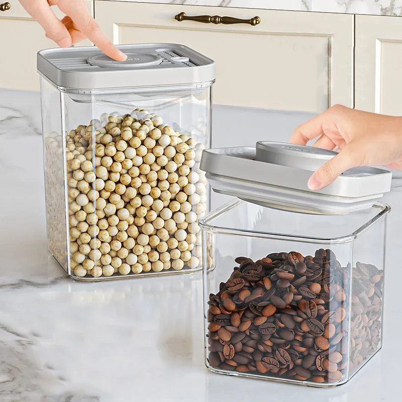 Contenedores herméticos para alimentos pop, contenedores de almacenamiento apilables sin BPA para despensa, ideales para almacenar cereales, aperitivos, harina y azúcar