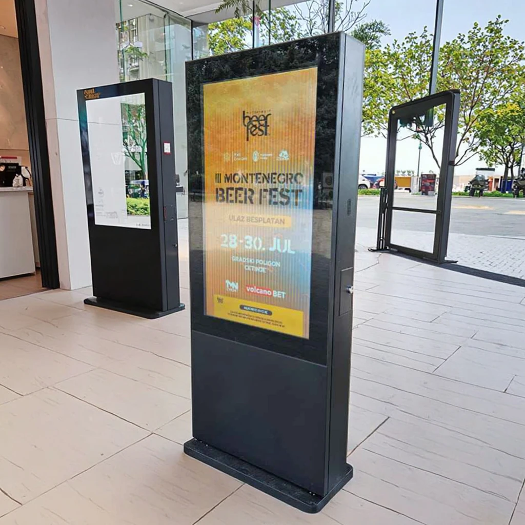 

High Brightness 32/43/55/65 Inch Indoor/Outdoor Advertising Ma chine Waterproof Canopy Model For Elevator Vertical Wall Mounted