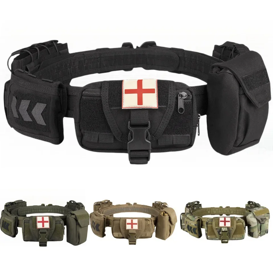 

YAKEDA Factory Inner Nylon Patrol Tactical Waist Utility Duty Belt with Quick Detach Metal Buckle Belt with Multiple Pockets