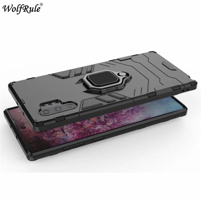 Magnetic Case For Samsung Galaxy Note 10 Plus Case Durable Metal Ring Stand Cover For Samsung Note 10 Plus Case Note 10 Plus