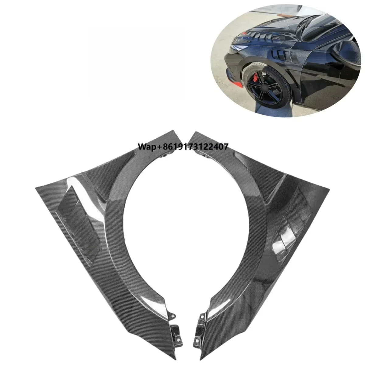 

High Quality Vented Style Carbon Fiber Front Fender with 100% Fitment for Elantra/Avante N Bodykit 2021+