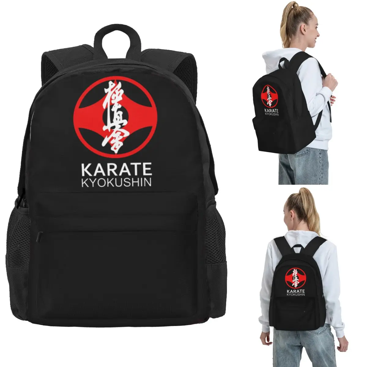 

Рюкзаки Kyokushi Karate Kumite Scene, сумка для книг для мальчиков и девочек, детские школьные сумки большой вместимости, рюкзак для ноутбука, сумка на плечо