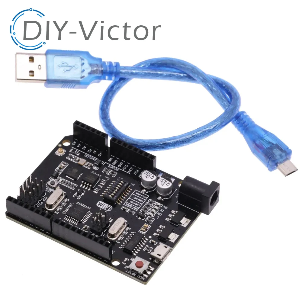 For UNO R3 + WiFi ATmega328P+ESP8266 (32Mb memory) USB-TTL CH340G For Arduino Uno NodeMCU WeMos ESP8266 One New Arrival