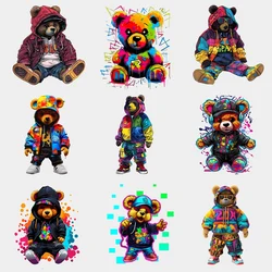 Graffiti Bears Are Cute Stylish Beautiful Iron Sticker Patch For Clothing T-shirt DIY Hoodie Jacket Patch Is Waterproof