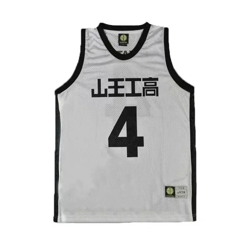 Sannoh Anime Shohoku sekolah basket tim Jersey hitam Akita Eiji 9 Sawakita Jersey atasan pakaian olahraga seragam Cosplay kostum