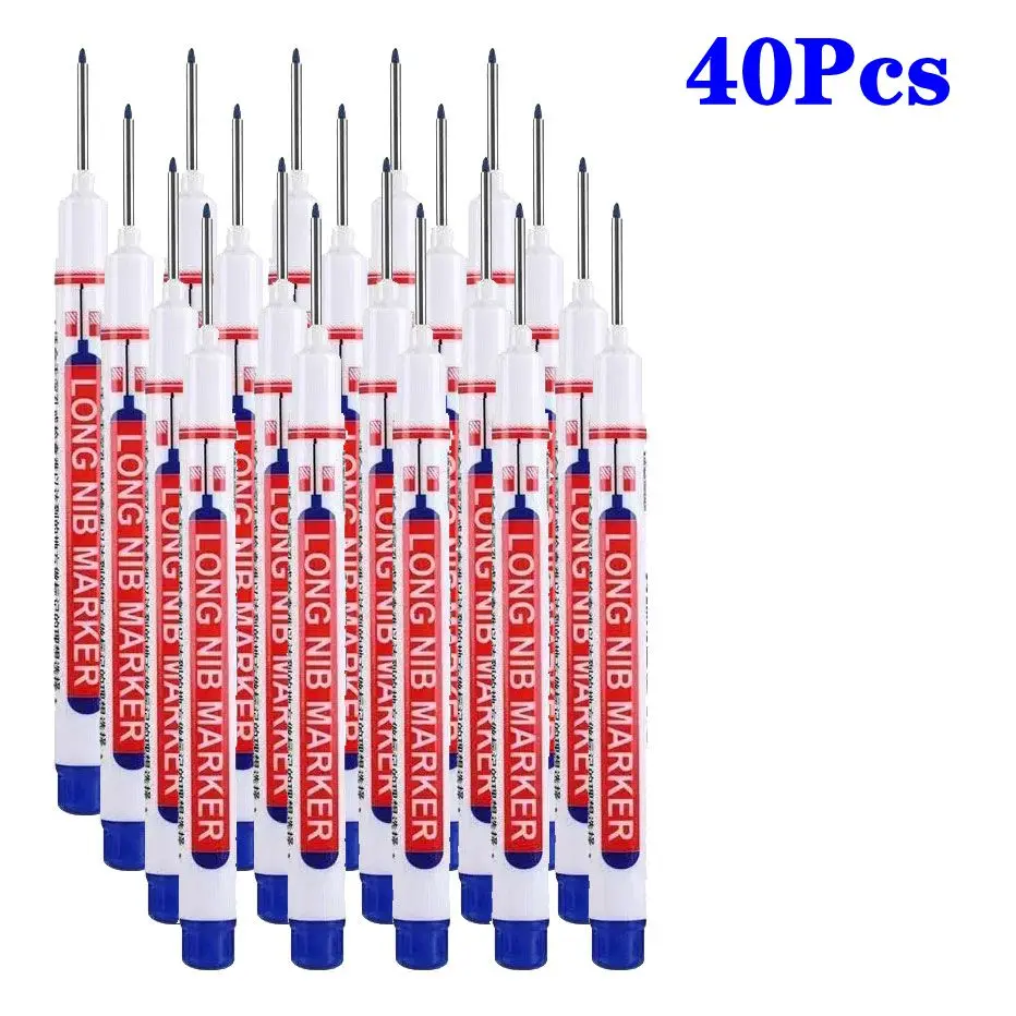 5-100 Stuks 20mm Diep Gat Lange Nib Hoofd Markers Voor Metalen Perforeren Pen Waterdichte Badkamer Houtbewerking Decoratie multifunctionele
