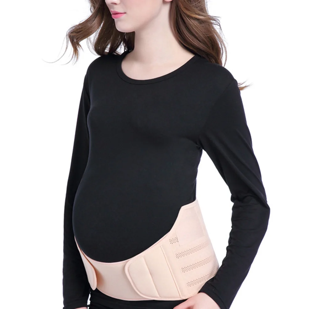 Cintura di supporto per gravidanza taglia L nuda Fascia per pancia di maternità Supporto pelvico traspirante regolabile Comoda cintura di maternità