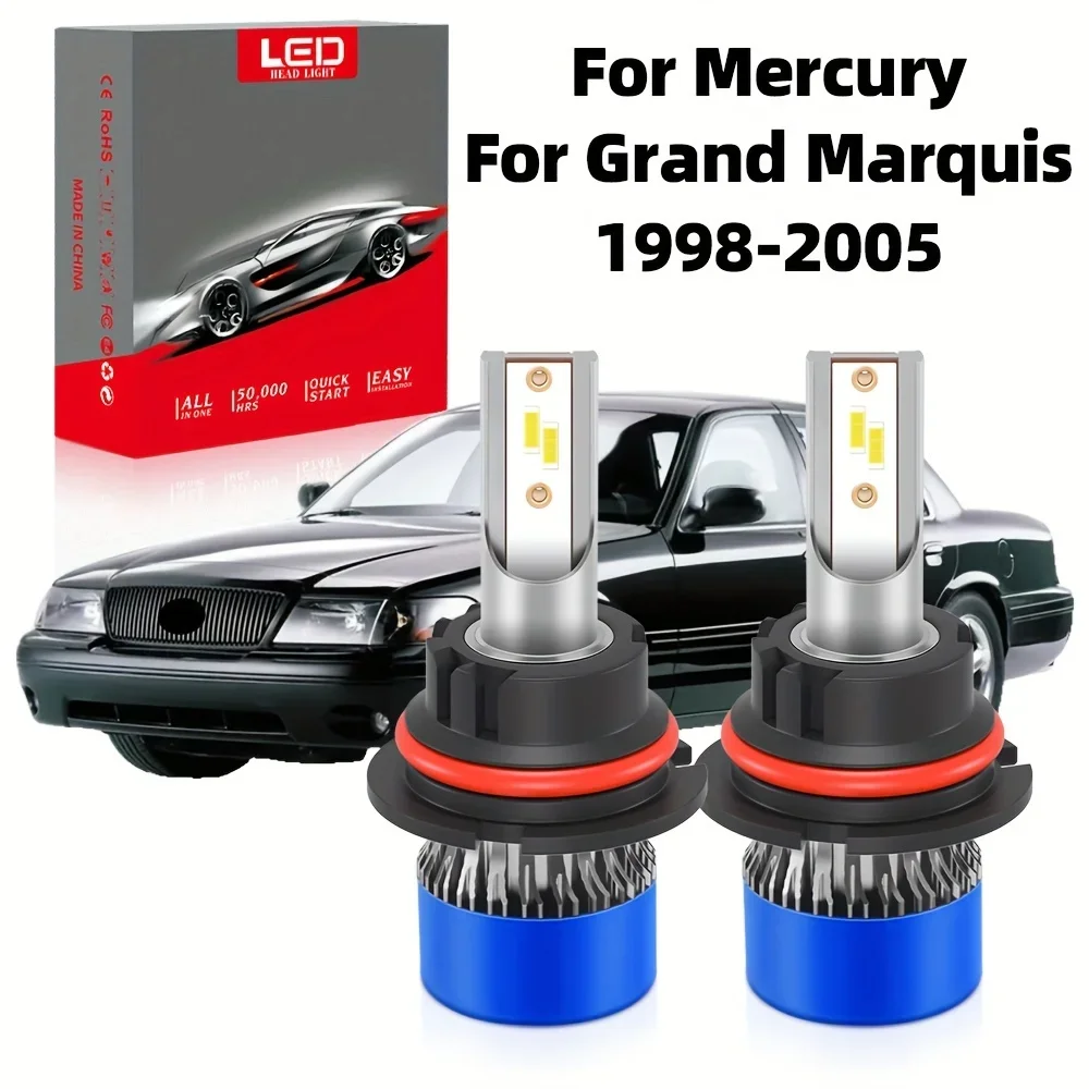 Fit For Mercury Grand Marquis (1998-2005) 9007 High Low All In One 6000K White CSP Chip LED 700% Brightness 360° Beam Angle