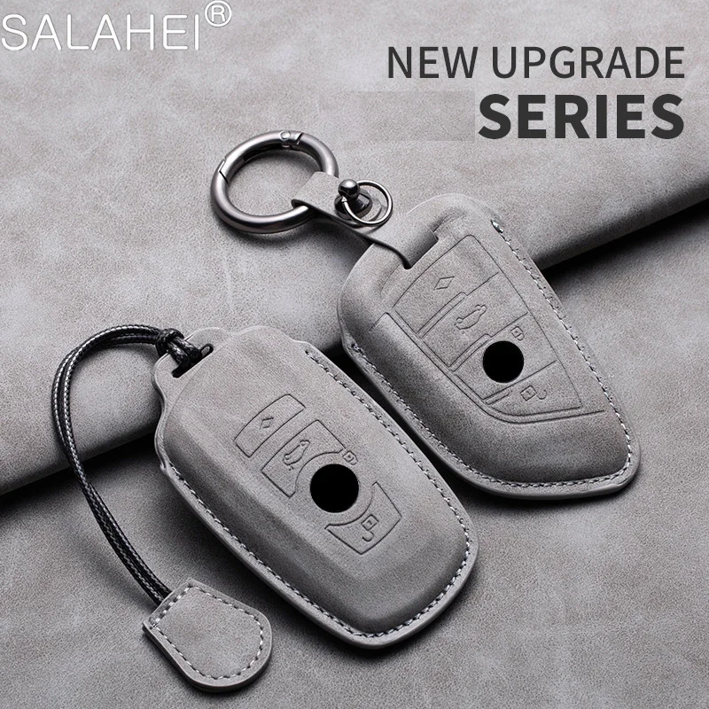 Suede 3 4 Buttons Car Smart Key Cover Case Protection Shell For BMW F Series 1 3 5 7 Series X1 X3 X4 X5 X6 F10 F20 F30 F25 F15