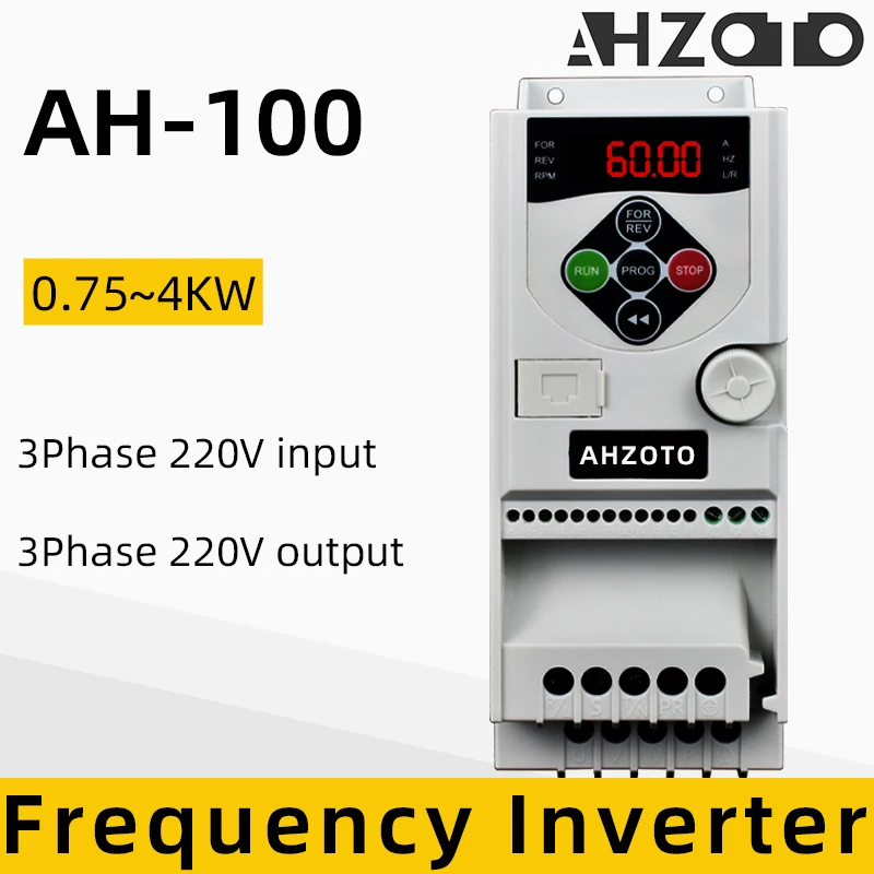 

3 PH Input and Output 220V 0.4KW/0.75KW/1.5KW Economical VFD Variable Frequency Drive Converter for Motor Speed Control Inverter