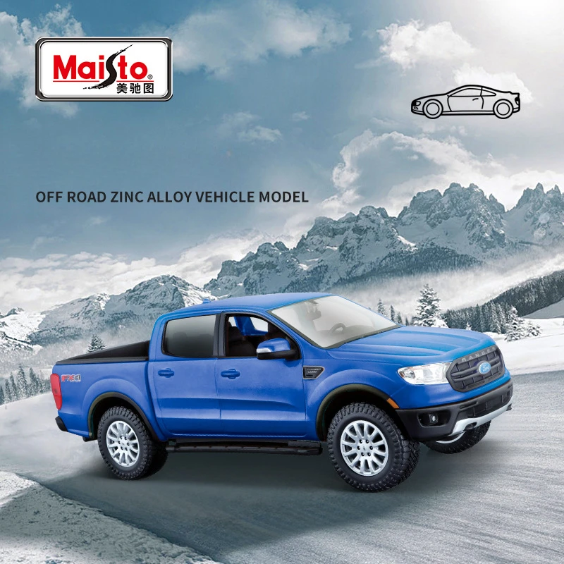 

Maisto 1:24 Ford Pickup Truck Die-Cast Alloy Car Model - Realistic Metal Collectible with Display Stand for Boys & Adults