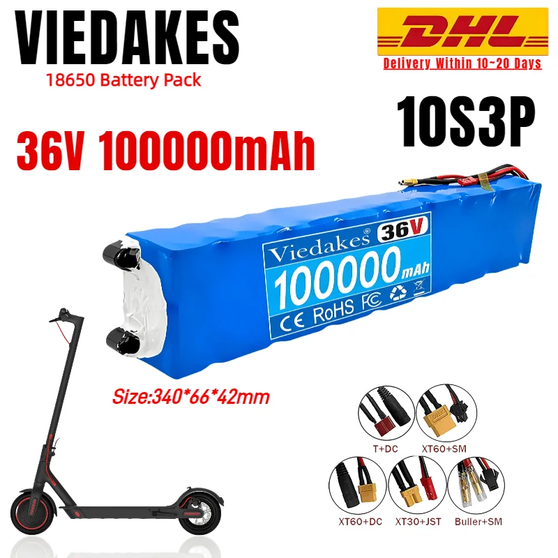 

36V 10S3P scooter Battery Pack for M365 Electric Scooter Same Size with bracket electric scooter battery replacement