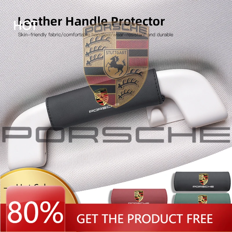 

For Porsche Cayenne Macan Panamera 918 911 Car Interior Handle Protection Cover Roof Pull Gloves For Porsche 911 718 Taycan Pana