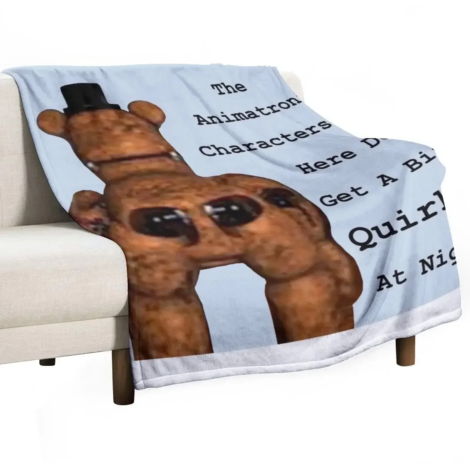 

Quirky Animatronics Throw Blanket Soft Plush Plaid Large Hair Blankets