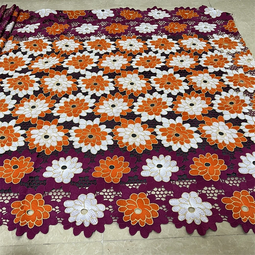 

African Nigerian Sequins Embroidery Tulle Lace Fabric, Sewing , Beads Stone Prom Dresses, High Quality, 5Yards, 2025 JY498