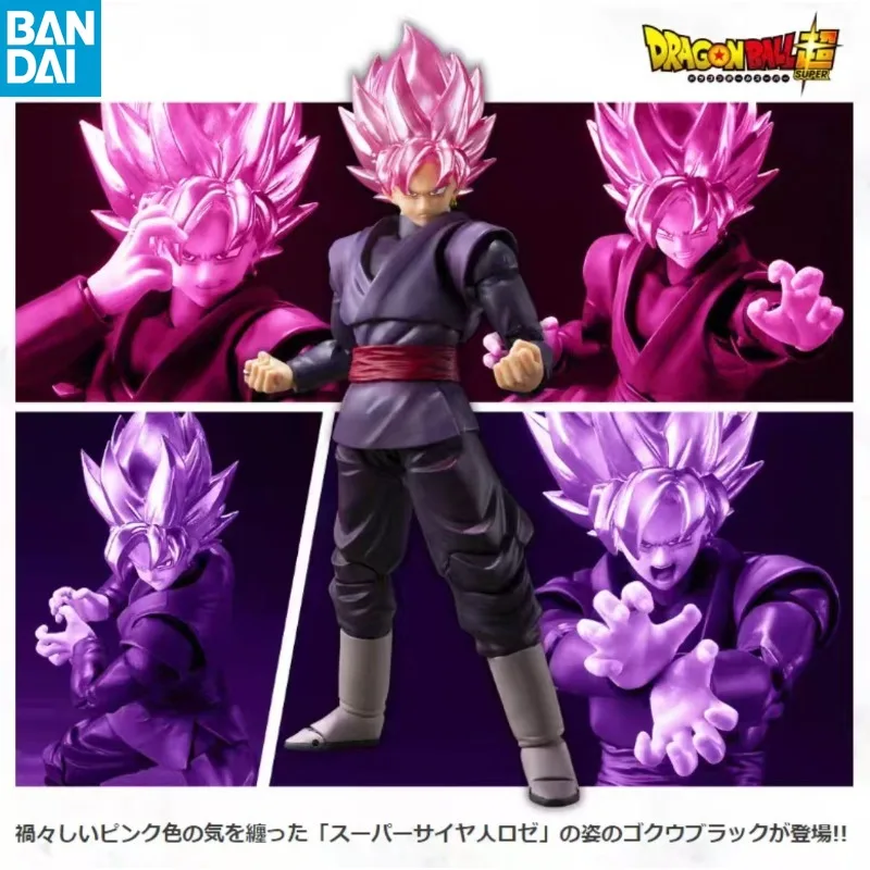 

Original Bandai S.H.Figuarts SHF Goku Black Super Saiyan Rose Re-release Edition Action Figure Dragon Ball Anime Collectible Toy
